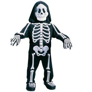 Toddler Boys Totally Skelebones Skeleton Halloween Costume Size 3T/4T 4/6 NWT